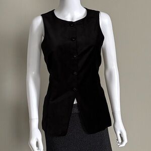 LOFT Black Velvet Vest